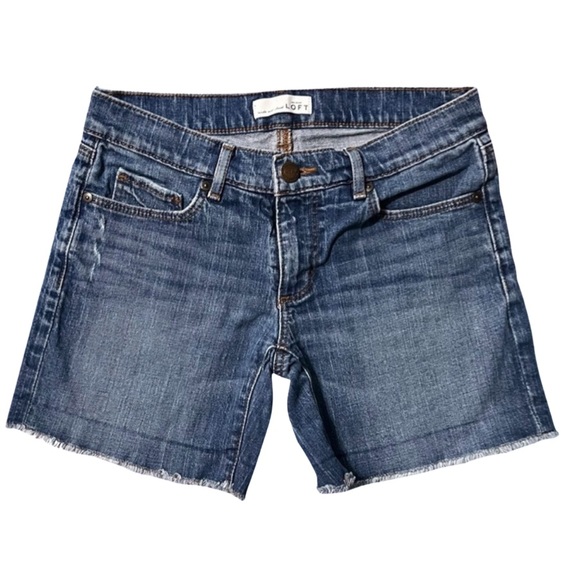 LOFT Pants - ANN TAYLOR LOFT Blue Jean Denim Cut Off Shorts Size 00